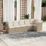 Garden sofa set with cushions 6 pieces beige synthetic rattan by , Garden sets - Ref: Foro24-3249497, Price: 407,03 €, Discou...