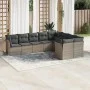 9-piece garden furniture set and gray synthetic rattan cushions by , Garden sets - Ref: Foro24-3250009, Price: 549,21 €, Disc...