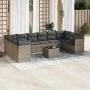 11-piece garden sofa set and gray synthetic rattan cushions by , Garden sets - Ref: Foro24-3250049, Price: 651,89 €, Discount: %