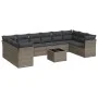 11-piece garden sofa set and gray synthetic rattan cushions by , Garden sets - Ref: Foro24-3250049, Price: 651,89 €, Discount: %