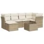 7-teiliges Gartensofa-Set und beigefarbene synthetische Rattankissen von , Gartensets - Ref: Foro24-3249798, Preis: 447,81 €,...