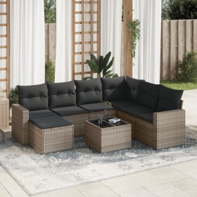 8-piece garden sofa set and gray synthetic rattan cushions by , Modular outdoor sofas - Ref: Foro24-3251647, Price: 499,19 €,...