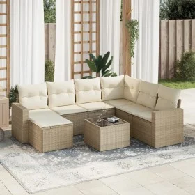 Garden sofa set with beige cushions 8 pcs PE rattan by , Modular outdoor sofas - Ref: Foro24-3251645, Price: 538,39 €, Discou...