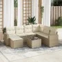 Garden sofa set with beige cushions 8 pcs PE rattan by , Modular outdoor sofas - Ref: Foro24-3251645, Price: 538,39 €, Discou...