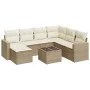 Garden sofa set with beige cushions 8 pcs PE rattan by , Modular outdoor sofas - Ref: Foro24-3251645, Price: 538,39 €, Discou...