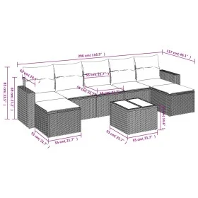 Garden sofa set with beige cushions 8 pcs PE rattan by , Modular outdoor sofas - Ref: Foro24-3251685, Price: 513,38 €, Discou...