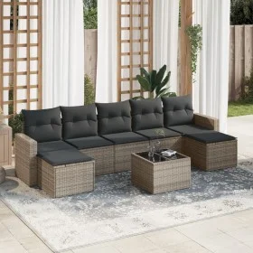 8-piece garden sofa set and gray synthetic rattan cushions by , Modular outdoor sofas - Ref: Foro24-3251687, Price: 459,32 €,...