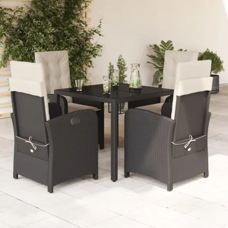 5-teiliges Gartenmöbel-Set mit schwarzen synthetischen Rattankissen von , Gartensets - Ref: Foro24-3212196, Preis: 587,98 €, ...