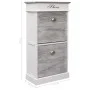 Schuhregal aus grauem Paulownia-Holz, 50 x 28 x 98 cm von vidaXL, Schuhregale und Schuhorganisatoren - Ref: Foro24-284087, Pr...