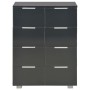 Aparador de madera de ingeniería negro brillante 60x35x80 cm by vidaXL, Drawers - Ref: Foro24-283713, Price: 137,55 €, Discou...