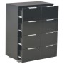 Aparador de madera de ingeniería negro brillante 60x35x80 cm by vidaXL, Drawers - Ref: Foro24-283713, Price: 137,55 €, Discou...