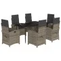 Set comedor jardín 7 pzas y cojines ratán sintético gris de , Conjuntos de jardín - Ref: Foro24-3212355, Precio: 884,43 €, De...