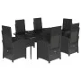 7-piece garden dining set and black synthetic rattan cushions by , Garden sets - Ref: Foro24-3212317, Price: 983,92 €, Discou...