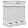 Mueble zapatero de madera de Paulownia blanco 50x28x58 cm by vidaXL, Shoe racks and shoe organizers - Ref: Foro24-284085, Pri...