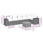 7-piece garden sofa set with gray PE rattan cushions by , Garden sets - Ref: Foro24-3257789, Price: 443,21 €, Discount: %