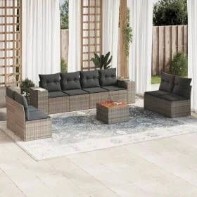 9-piece garden furniture set and gray synthetic rattan cushions by , Garden sets - Ref: Foro24-3257740, Price: 533,08 €, Disc...