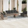 9-teiliges Gartenmöbel-Set und graue synthetische Rattankissen von , Gartensets - Ref: Foro24-3257740, Preis: 507,64 €, Rabat...
