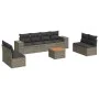 9-teiliges Gartenmöbel-Set und graue synthetische Rattankissen von , Gartensets - Ref: Foro24-3257740, Preis: 533,90 €, Rabat...