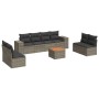 9-teiliges Gartenmöbel-Set und graue synthetische Rattankissen von , Gartensets - Ref: Foro24-3257740, Preis: 507,64 €, Rabat...