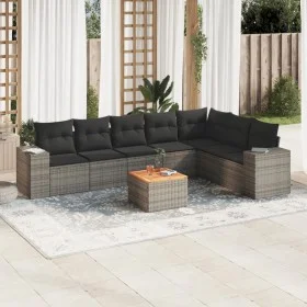 8-piece garden sofa set and gray synthetic rattan cushions by , Garden sets - Ref: Foro24-3257810, Price: 494,87 €, Discount: %