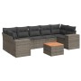 8-piece garden sofa set and gray synthetic rattan cushions by , Garden sets - Ref: Foro24-3257691, Price: 494,77 €, Discount: %