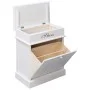 Mueble zapatero de madera de Paulownia blanco 50x28x58 cm by vidaXL, Shoe racks and shoe organizers - Ref: Foro24-284085, Pri...