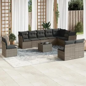 11-teiliges Gartensofa-Set und graue synthetische Rattankissen von , Gartensets - Ref: Foro24-3249649, Preis: 635,81 €, Rabat...