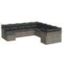 Set de sofás de jardín 11 pzas y cojines ratán sintético gris de , Conjuntos de jardín - Ref: Foro24-3250449, Precio: 642,55 ...