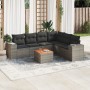 7-teiliges Gartensofa-Set mit grauen PE-Rattan-Kissen von , Gartensets - Ref: Foro24-3257796, Preis: 449,53 €, Rabatt: %