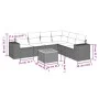 7-piece garden sofa set with gray PE rattan cushions by , Garden sets - Ref: Foro24-3257796, Price: 443,21 €, Discount: %