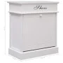 Mueble zapatero de madera de Paulownia blanco 50x28x58 cm by vidaXL, Shoe racks and shoe organizers - Ref: Foro24-284085, Pri...