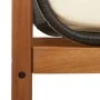 Garden bench with black acacia synthetic rattan cushion by , garden benches - Ref: Foro24-366299, Price: 198,11 €, Discount: %