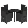 Set de muebles jardín 5 pzas con cojines ratán sintético negro de , Conjuntos de jardín - Ref: Foro24-3212204, Precio: 549,97...