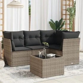 Garden sofa set with cushions 5 pieces gray synthetic rattan by , Garden sets - Ref: Foro24-3249429, Price: 314,87 €, Discoun...