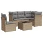 Garden sofa set with cushions 6 pieces beige synthetic rattan by , Garden sets - Ref: Foro24-3249488, Price: 391,14 €, Discou...