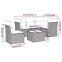 Gartensofa-Set mit Kissen, 6-teilig, beiges synthetisches Rattan von , Gartensets - Ref: Foro24-3249488, Preis: 397,80 €, Rab...