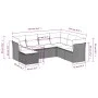 7-teiliges Gartensofa-Set mit grauen PE-Rattan-Kissen von , Gartensets - Ref: Foro24-3249829, Preis: 423,66 €, Rabatt: %
