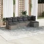 7-piece garden sofa set with gray PE rattan cushions by , Garden sets - Ref: Foro24-3249869, Price: 393,79 €, Discount: %