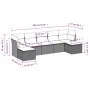 7-piece garden sofa set with gray PE rattan cushions by , Garden sets - Ref: Foro24-3249869, Price: 393,79 €, Discount: %