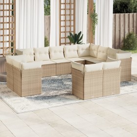12-piece garden sofa set and brown synthetic rattan cushions by , Garden sets - Ref: Foro24-3250367, Price: 895,82 €, Discoun...