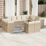 Set de sofás de jardín 12 pzas y cojines ratán sintético marrón de , Conjuntos de jardín - Ref: Foro24-3250367, Precio: 944,63 €