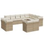 Set de sofás de jardín 12 pzas y cojines ratán sintético marrón de , Conjuntos de jardín - Ref: Foro24-3250367, Precio: 944,63 €