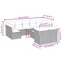 10-teilige Gartensofagarnitur mit grauen synthetischen Rattankissen von , Gartensets - Ref: Foro24-3249999, Preis: 628,84 €, ...