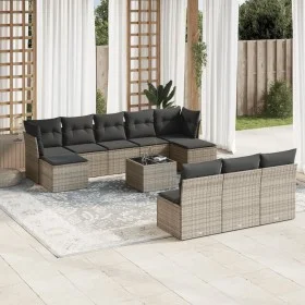 11-teiliges Gartensofa-Set und graue synthetische Rattankissen von , Gartensets - Ref: Foro24-3250139, Preis: 599,37 €, Rabat...