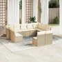 11-piece garden sofa set with beige synthetic rattan cushions by , Garden sets - Ref: Foro24-3250187, Price: 673,12 €, Discou...