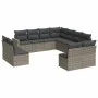 11-teiliges Gartensofa-Set und graue synthetische Rattankissen von , Modulare Sofas für den Außenbereich - Ref: Foro24-325146...