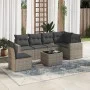 7-piece garden sofa set with gray PE rattan cushions by , Modular outdoor sofas - Ref: Foro24-3251377, Price: 435,67 €, Disco...