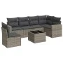 7-piece garden sofa set with gray PE rattan cushions by , Modular outdoor sofas - Ref: Foro24-3251377, Price: 435,67 €, Disco...