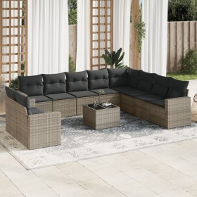 11-piece garden sofa set and gray synthetic rattan cushions by , Modular outdoor sofas - Ref: Foro24-3251517, Price: 683,41 €...