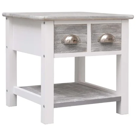 Beistelltisch aus grauem Paulownia-Holz, 40 x 40 x 40 cm von vidaXL, Seitentische - Ref: Foro24-284066, Preis: 39,42 €, Rabat...